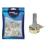 10x Potenciômetro Linear 5kb L20/16mm Com Porca E Arruela - Chip Sce