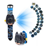 10x Relogio Infantil Projetor Batman - 24 Imagens 3d Luz 