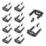 10x Suportes De Tripé Para Celular Rosca 1/4 Adaptador Clip