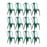 12 Cadeiras Tolix Iron Aço Metal Industrial Loft Cores Cor Da Estrutura Da Cadeira Verde-escuro