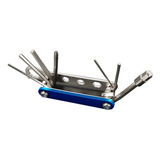 12 Em 1 Kit De Ferramentas De Reparo De Bicicleta Chave Azul