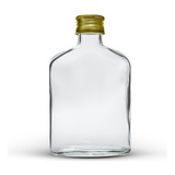 12 Garrafas De Bolso 160 Ml Cor Dourado