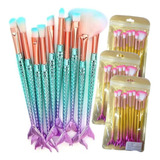 12 Kits- Kit Com 10 Pinceis Sereia Bkt505 Hello Mini Atacado