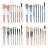 12 Kits Com 8 Mini Pincéis Maquiagem Para Levar Na Bolsa
