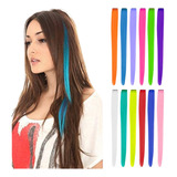 12 Unidades - Extensão De Cabelo - Mecha Colorida Tic Tac 50