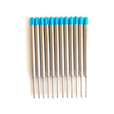 12 X Carga Para Canetas Refil Metal Tipo Parker E Crown Azul