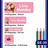 120 Etiquetas Escolar Personalizada Prova A Água Resistentes
