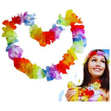 120 Un Colar Havaiano Neon Flor Dupla Carnaval Festa Eventos