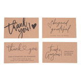 120 Unidades De Cartões De Agradecimento Em Papel Kraft Requ
