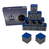 12un Giz Platinum P/ Taco De Sinuca Bilhar Cor Azul