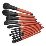 12x Kits De Pincel De Maquiagem Facial Punho De Madeira