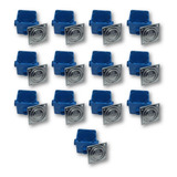 13 Caixas De Passagem Azul Para Piscina Com Tampa Inox 