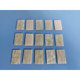 15 Antigas Fichas Amarelas De Galalite / Baquelite Peroladas