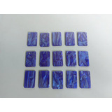 15 Antigas Fichas Azuis Galalite / Baquelite Peroladas