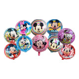 15 Balão Metali. Mickey Mouse E Minnie Mouse 45 Cm Variados