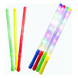15 Bastão Led Plástico Pisca Luz Algodão Doce Festas Neon