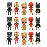 15 Bonecos Miniatura Marvel Dc Super Heróis Vingadores