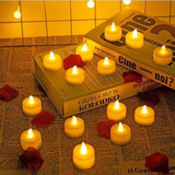15 Velas Led Decorativa Luz Amarela Com 45 Baterias Inclusas