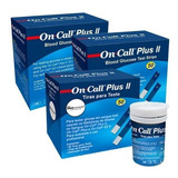 150 Tiras Fita Glicemia Para Medir Glicose On Call Plus Ii Cor Azul