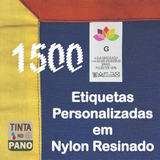 1500 Etiquetas Nylon Emborrachado Personalizadas Composição.