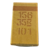 156 = 15uf 35v Capacitor Tantalo Smd Case D - 5 Peças