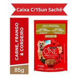 15un Sachê Purina One Cães Adultos E Filhotes Mix Proteinas