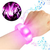 16 Pulseiras Led Pisca Conforme Batida Musica Tipo Coldplay