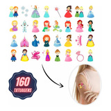 160 Tatuagem Temporária Infantil Fácil De Usar Princesa Girl