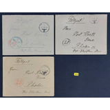 17715 Três Envelopes Com Cartas Originais 3º Reich 1943/44 