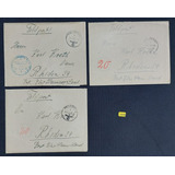 17716 Três Envelopes Com Cartas Originais 3º Reich 1943/44 