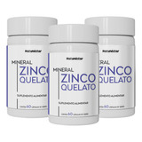 180 Capsulas 500mg Zinco Quelado Suplemento Naturais Zn Full