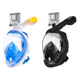 2 (duas) Máscaras Full Face Go Pro Dive Motion L/xl Pret/azu