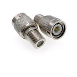 2 Adaptador Conector Tnc Macho X F Fêmea Coaxial Tv Antena