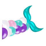2 Balões Metalizados Cauda De Sereia Tiffany 1m -