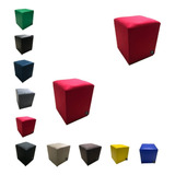 2 Banqueta Reforçada Quadrada Cubo Mega Promoção Sala Quarto