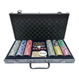 2 Baralho Para Poker +maleta + 300 Fichas + 5 Dados