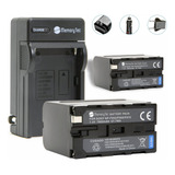 2 Bat Erias Carregador Np-f970 Para Iluminador Led 160 300