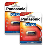 2 Bateria Pilha Cr123a Panasonic Camera Sensor Infravermelho