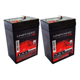 2 Bateria Unipower 6v 4,5ah Moto Elétrica Carrinho Infantil