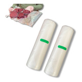 2 Bobinas Plástico Gofrado Embaladora Alimentos 15cm Top Cor Transparente