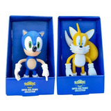 2 Bonecos Grandes 25cm Sonic E Tails Collection Original Kit