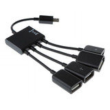 2 Cabo Adaptador Otg Host 4 Em 1 Micro Usb 2.0 Para Telefone