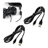 2 Cabo Usb Controle Para Ps3 Play 3 Carga Sincroniza Manete