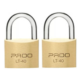2 Cadeados Pado Latão Lt 40 Mm Não Enferruja Mesma Chave Seg