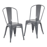 2 Cadeiras Iron Tolix Aço Metal Industrial Vintage Cores