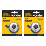 2 Campainha Para Bicicleta, Tipo Trim Trim, Prata, Vonder