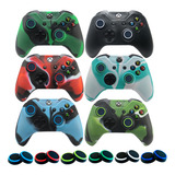 2 Capa Case De Silicone Controle Xbox One + 4 Grips