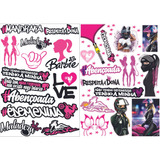 2 Cartelas É De Menina, Girl, Moto, Bike, Carro, Kit 28 Pçs