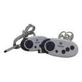 2 Controles Mega Drive Original Branco 3 Botões Muito Forte