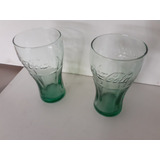 2 Copos Promocionais Antigos De Vidro Da Coca Cola (novo)
